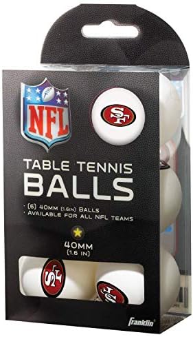 Топки за тенис с лиценз Franklin Sports Team - Топки за тенис на маса отбор NFL - Официални лога и цветовете