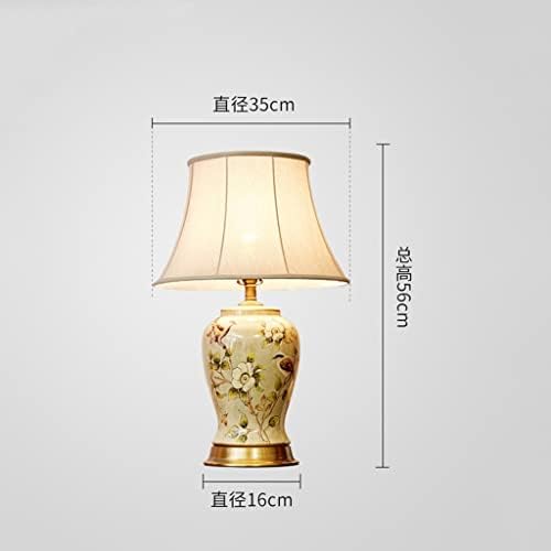 LHLLHL Керамична Настолна Лампа за дневна в стил Кънтри, Декоративни Лампи за изложбена зала, Китайска Класическа