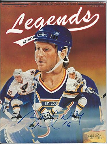 Брет Хъл Подписа договор с Легендарния спортен списание Блус - Списания НХЛ с автограф