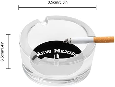 Ню Мексико Символ Зии Стъклени Пепелници Кръгла Пепелник Сладко Сладко Титуляр за Пепел Калъф за Украса на Палубата