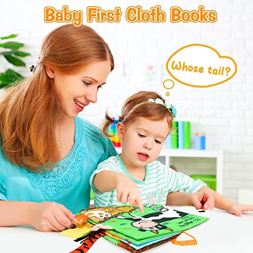 Детски Книжки 0-6 месеца, Книги от мека тъкан На пипане и в гънките на за бебета от 6 до 12 месеца, Играчките