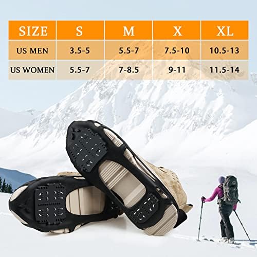 Ледени футболни Обувки за ходене по сняг, Тракшън Обувки - 24 Трън, Ледени Дръжки, Ключалки, Скоби за ходене
