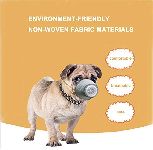 Респираторная маска за кучета Yeebline, 3 опаковки, Регулируема Дишащ Защитен Намордник за кучета, Затворите