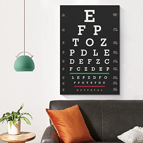 На таблицата за проверка на зрението Плакат Преглед на очите на Стенно Изкуство Диаграма Визия Стенно Изкуство