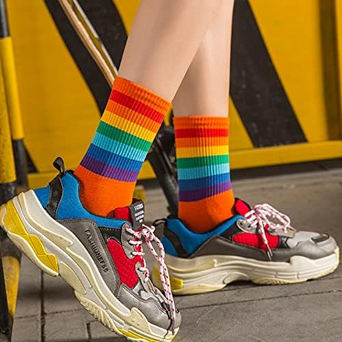 Aruvasy/ Бебешки Цветни, Комфортни Чорапи до глезените в две ленти, чорапи до коляното за момичета-тръби, Новост,