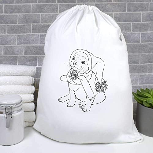 Чанта за пране и съхранение на Azeeda Куче в хедъра и шарфе (LB00023332)