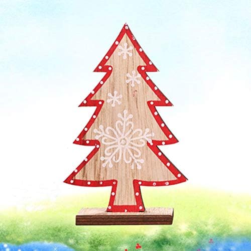 Amosfun Коледно Дърво Настолни Декорация На Дървени Коледно Дърво На Официална Вечеря Масичка За Кафе Централната