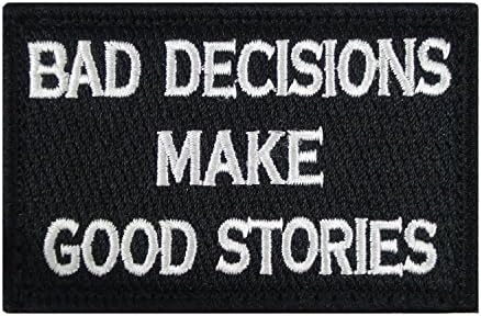 От лоши решения се получават добри истории, Ленти с вериги, Етикети с морален дух, Изцяло бродирани (Черно-бяло)