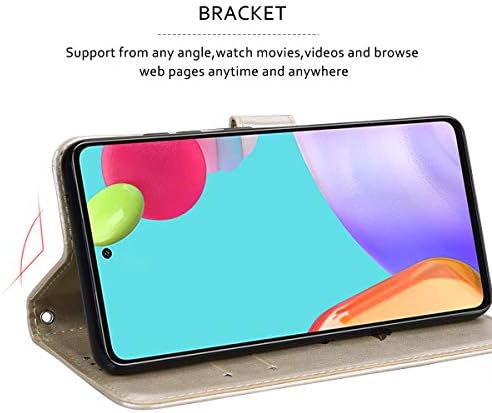Dinglijia предназначен за Samsung Galaxy A13 5G калъф, каишка за китката, флип-надолу поставка, чанта-портфейл