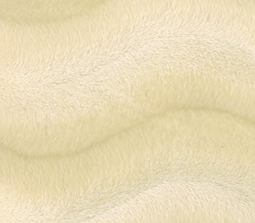 Плат Velboa от изкуствена вълнисто кожа цвят слонова кост / ширина 60 см /Продава се със склад