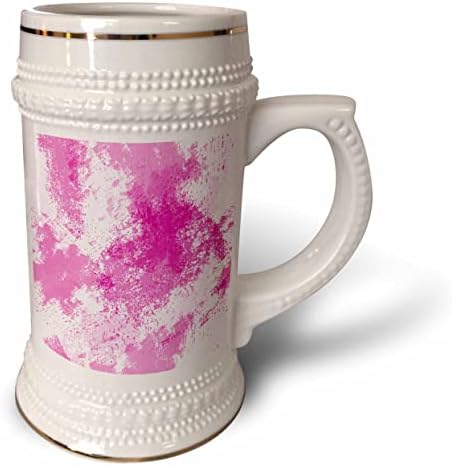 Триизмерно Модерно розово-бяло Абстрактно изображение Спрей боя - Чаша за стейна на 22 унция (stn_354337_1)