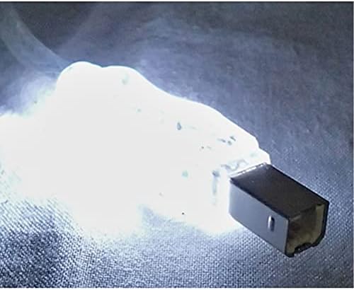 QVS 10-Крак Прозрачен кабел за USB 2.0 с подсветка от бели светодиоди (CC2209C-10WHL)