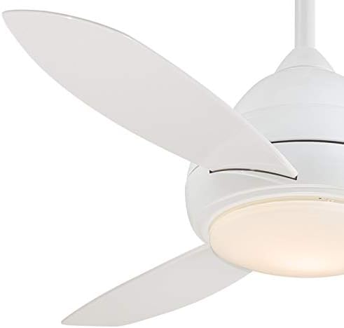 44-Инчов вентилатор на тавана на SHIN-AIRE F516L-WH I Concept с Вградена led подсветка с мощност 14 W бял цвят