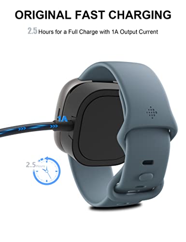 Зарядно устройство Bicmice е Съвместимо Зарядно устройство Fitbit Sense Versa 3 Смяна на USB-кабел за зареждане