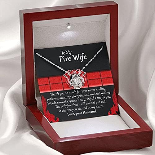 Колие ръчна изработка - на жена Ми-Пожарнице, Колиета с Възел Любов От съпруга си-Пожарникар, Подарък за Жена-Пожарному,