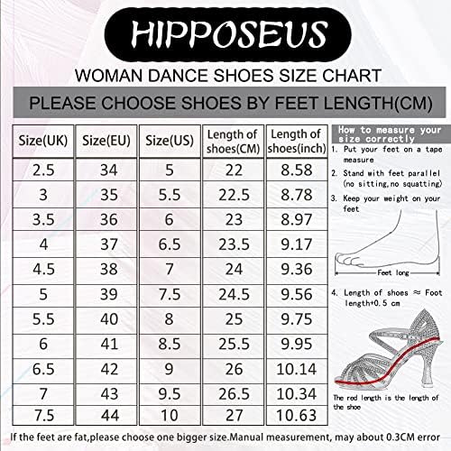 HIPPOSEUS/ Женски Танцови обувки джоб с Отворени пръсти за Салса обувки с Високи Токчета, Джаз Ботильоны За