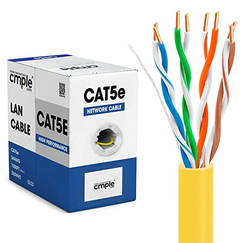 Ethernet кабел Cmple - Cat5e 1000 фута Gigabit Мрежов кабел, Cat 5e С голяма част от Неекранирана Усукана Двойка