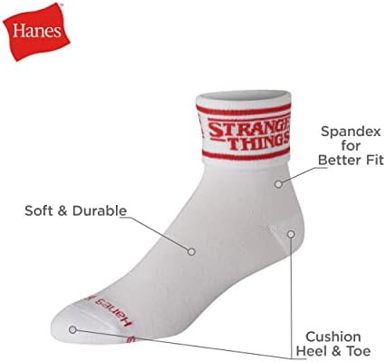 Комплект чорапи Hanes Unisex Stranger Things, Унисекс Чорапи на Щиколотках С Откидными белезници