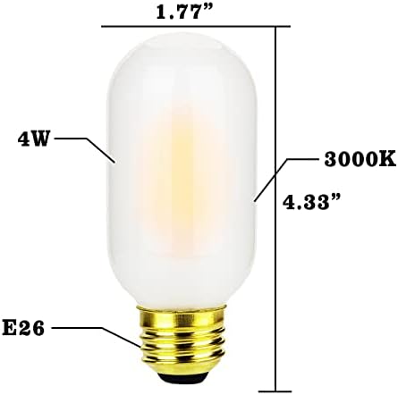 Led крушка на Едисон Yaoten T45 с регулируема яркост, 3000 K, Warm White, 4 W, Стара Тръбна Led лампа с нажежаема