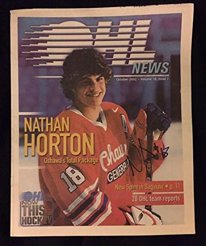 Нэйтан Хортън Подписва договор със списание OHL News Ошава Дженералз Бостън Бруинс - Списания НХЛ с автограф