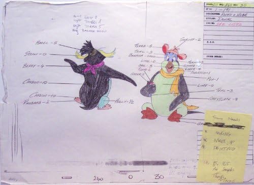 Камъчето и Пингвина 1992, Оригиналът - Don Bluth Studios - Анимационен фигура Cel Color Key