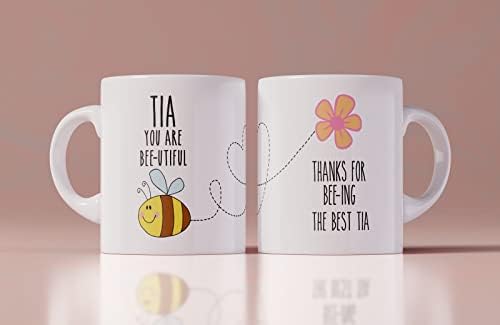 Tia You Are Bee-Полезно Красиво Персонализирани съобщения С Хубава Илюстрация на Пчелите, Кафеена Чаша, Подарък