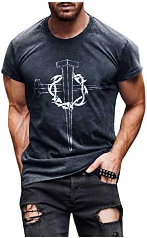 Мъжки Новост, Тениска с Къс Ръкав Jesus Cross Faith, Ежедневна Спортна Тениска, Блуза с Графичен Модел на Християнски