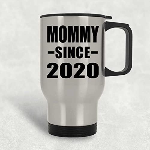 Designsify Mommy С 2020 г., Сребърна Пътна Чаша 14 грама, на Изолиран Чаша от Неръждаема Стомана, Подаръци за