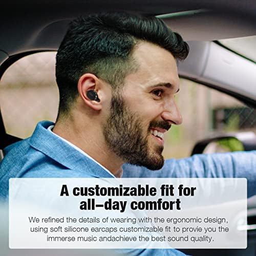 Безжични слушалки Boean Mini Bluetooth Слушалки с зарядно калъф Време на възпроизвеждане 46 Часа IPX8 Водоустойчиви