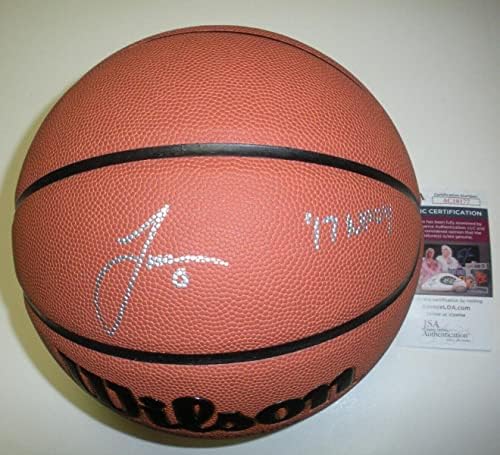 Франк Мейсън Канзас Джейхокс 2017 Нпой Последния Баскетбол с Автограф от Jsa / coa - Баскетболни топки с автографи