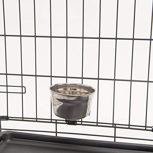Купа-клетка Lixit Quick Lock от неръждаема стомана за кучета, Сребриста, 10 унции (0711)