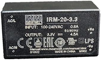 MW Mean Well вграден тип IRM-20W-12/15/24/3.3/5V За монтаж на промишлени платката с един изход, захранване от