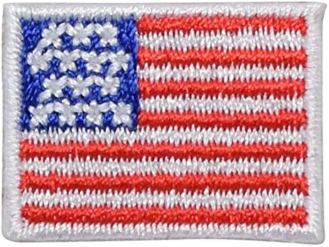 Минибар/Малък Американски флаг - Желязо нашивка с бродерия