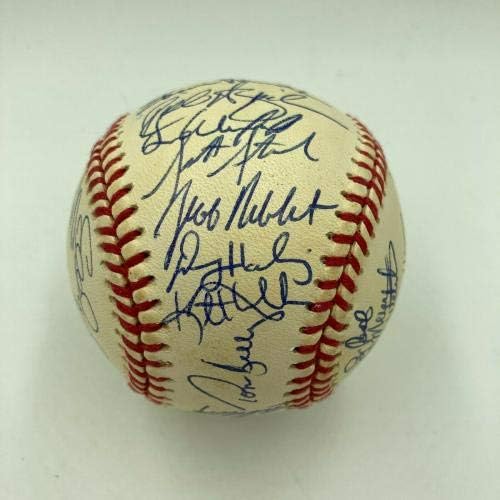 Екипът на Ница Minnesota Twins 1993 Подписа договор с AL Baseball Кърби Пакеттом - Бейзболни топки с автографи