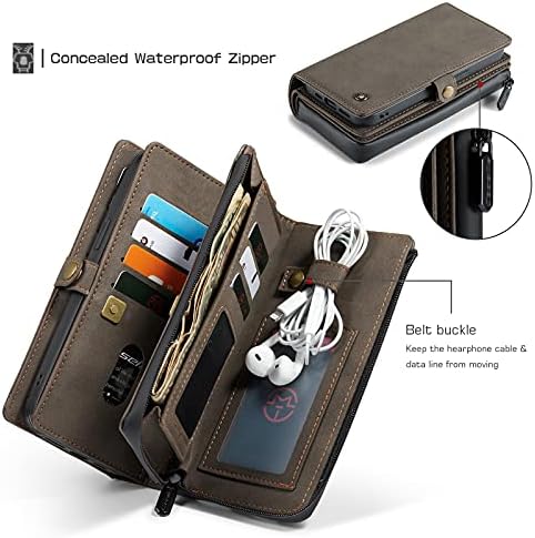 Чанта-портфейл Kowauri за iPhone 13 Pro, в Чантата си-за Награда с цип, Магнитна Кожен Портфейл, Защита, Държач