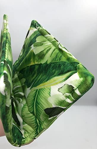 Комплект от 2 Прихваток с джобове под формата на хавайските Палми; Ръчно изработени в САЩ