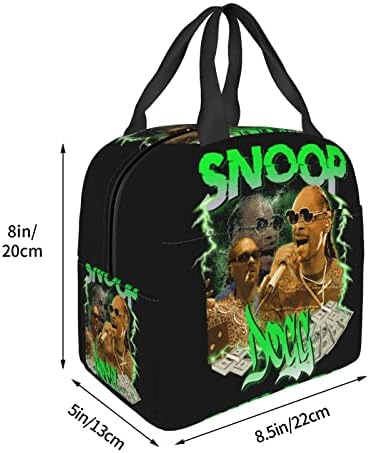 VVHUDA Snoop Singer Dogg Изолирано Чанта За Обяд Многократно Дамски Мъжки Опаковка За Обяд Персонализирана За