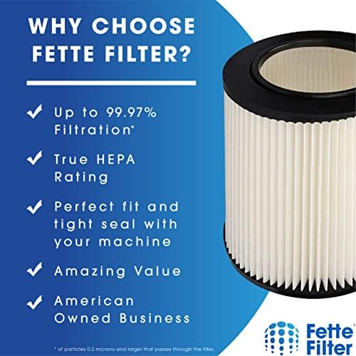 Филтър Fette -Заменяеми филтър VF4000 за прахосмукачки обем 5-20 литра и повече, е съвместим с пылесосами Ridgid