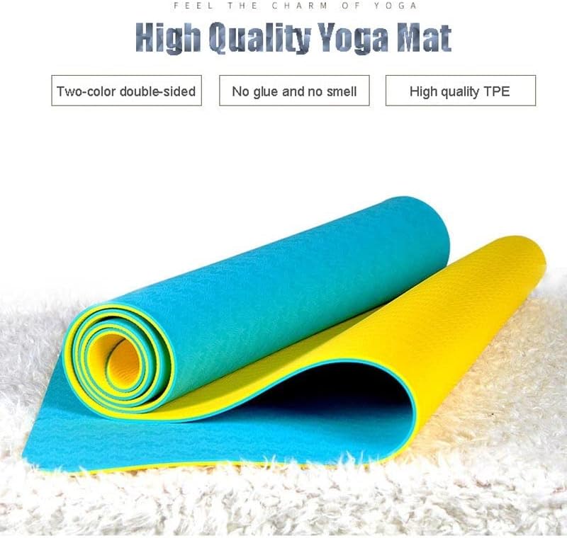 YFQHDD TPE Нескользящий килимче за Йога 72x24 Подложка за тренировки със защита от Прекъсвания за Фитнес Зала,