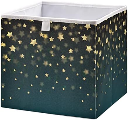 Emelivor Кошница за съхранение на кубчета със Златни Звезди, Сгъваеми Кубчета за съхранение, Водоустойчив кош