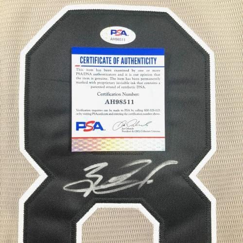 Зак Колинс Подписа Фанелката на PSA / DNA Chicago White Sox С Автограф - Тениски MLB с автограф