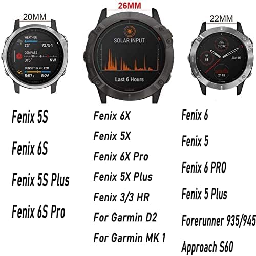DAIKMZ 22-26 мм и Каишка За часовник Garmin Fenix 7 Fenix 6 5 5Plus 935 945 Силиконови Гривни Easyfit За Fenix
