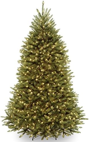 National Tree Company Предварително Зажженная Изкуствена Коледна елха в Реален размер, Зелена, смърч Danehill,