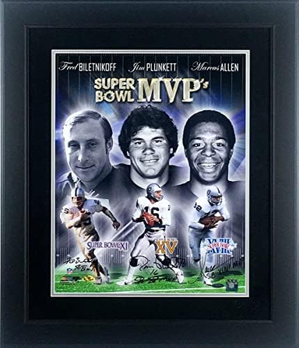 Билетникофф, Планкетт и Алън с автографи на играчите Raiders Super Bowl MVP 16x20 Фото - Снимки на НФЛ с автограф