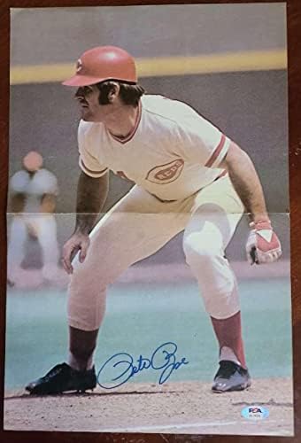 ДНК КУЧЕ Пит Роуза С Автограф на Вмъкване 11x16 С автограф Червен цвят - Снимки на MLB с автограф