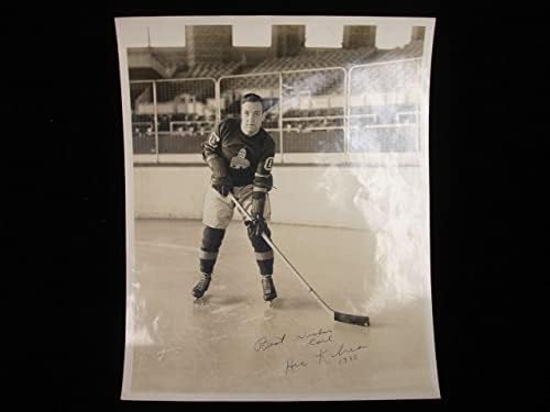 Реколта е черно-бяла фотография на Хек Килреа с автограф от 1940 г. – PSA COA - Снимки на НХЛ с автограф