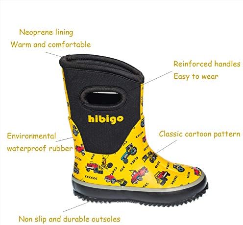hibigo/ Бебешки Непромокаеми обувки от Неопрен за Деца, Зимни Топли Обувки за момчета и Момичета, Водоустойчив