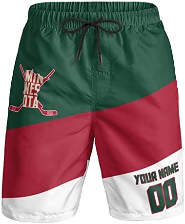 Обичай Хокей Мъжки къси Панталони Подаръци за Мъже Ежедневни Градски Младежки Спортни Фенове Плажни Шорти, Добавяне