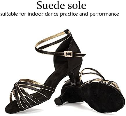 DKZSYIM/ Дамски Сатенени Обувки за латино Танци, Професионални Обувки За практикуване на Система за Салса, Модел
