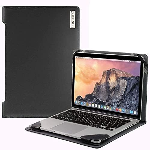 Серия Broonel - Profile - Черен Кожен калъф за лаптоп, Съвместима с 13,3-инчов лаптоп Dell Latitude 7340